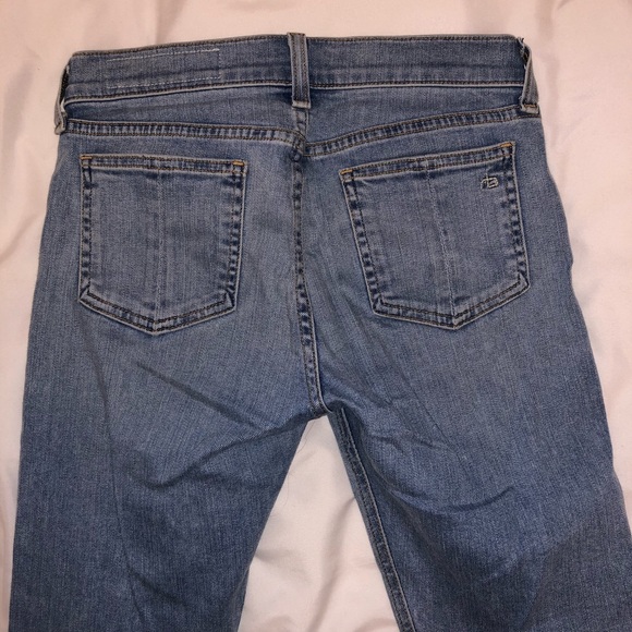 Rag & bone light wash mid rise skinny jeans - Picture 3 of 5